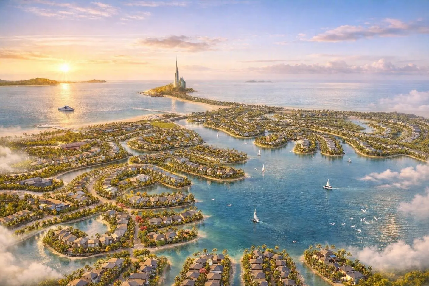 Phối cảnh tổng quan đại đô thị lấn biển Cần Giờ nơi có dự án Imperia Green Paradise
