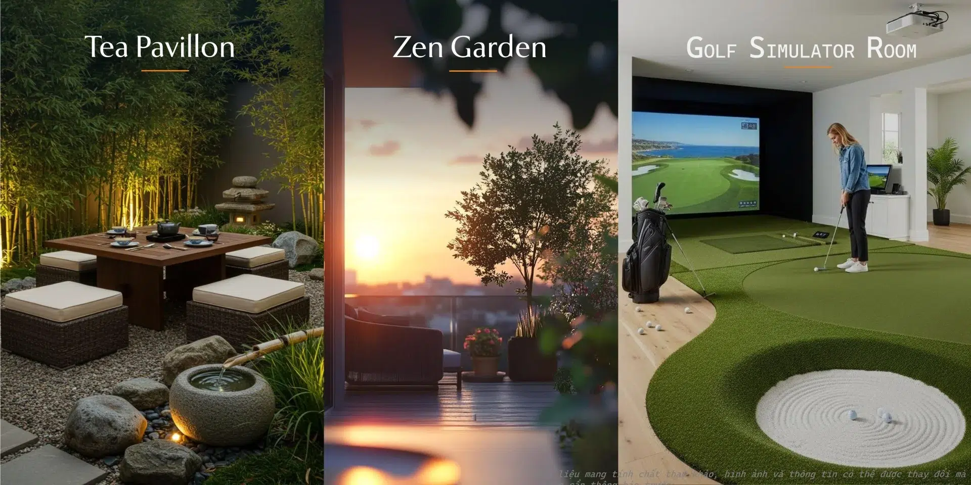 Căn hộ Imperia Green Paradise Cần Giờ 1 Tiện ích vườn trà và sân golf tại Imperia Green Paradise