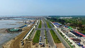 Đại lộ và công trường hạ tầng khu đô thị lấn biển Cần Giờ tháng 04/2026