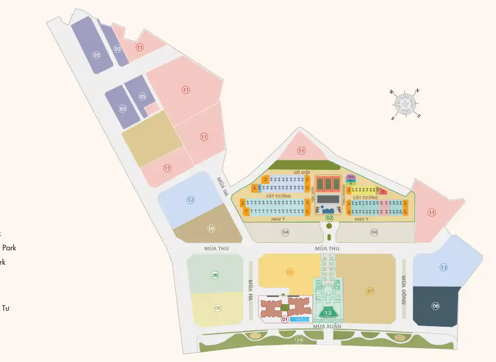 Sơ đồ mặt bằng tổng thể dự án Imperia Hanoi Garden City