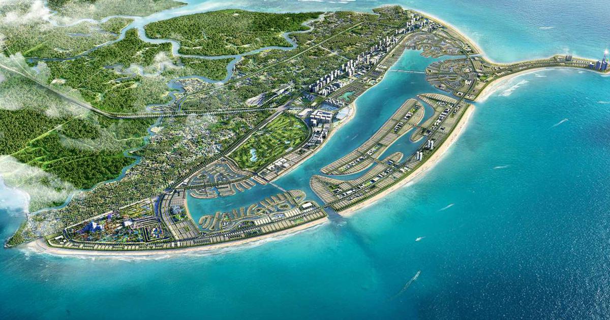 Vinhomes Green Paradise nhận chứng nhận tạm thời ISO 37122 1 Toàn cảnh đô thị lấn biển Vinhomes Green Paradise tại Cần Giờ nhìn từ trên cao